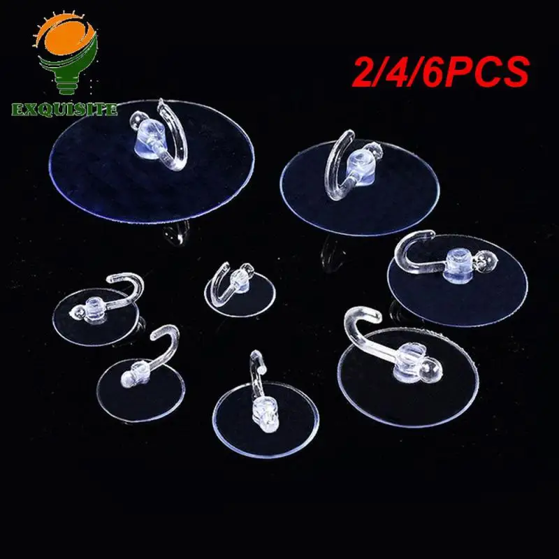 2/4/6PCS Traceless Hook Save Space Super Strong Suction Cup Clothes Hook Water Proof Easy To Use No Damage