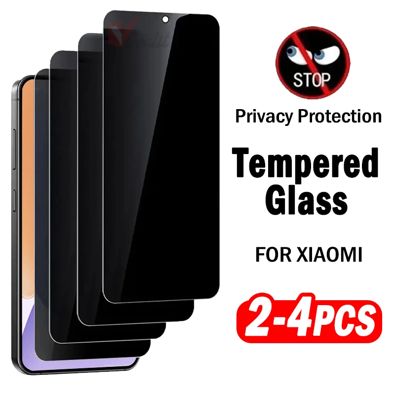 2-4 шт. антишпионское защитное закаленное стекло для Xiaomi 15 14 13 12 11 Lite NE 5G 15T 14T 13T 12T 11T Pro Защитная пленка экрана