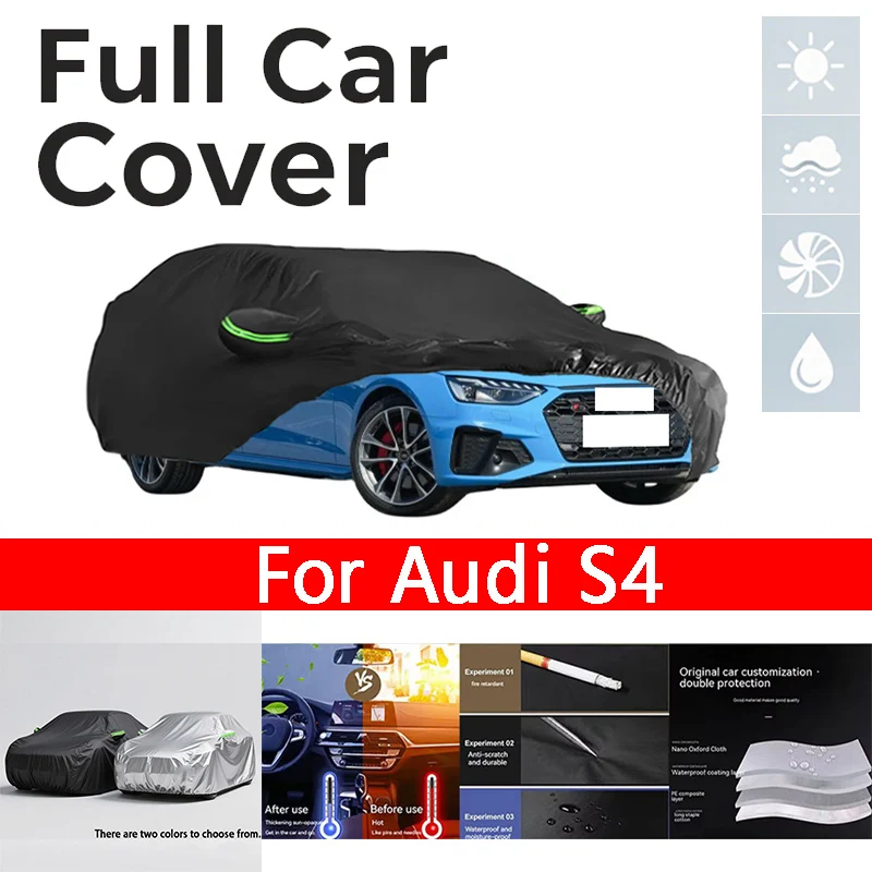 

Four Seasons Waterproof Dustproof Car Audi S4 Full blcak Shade Outdoor Car Clothing Parts