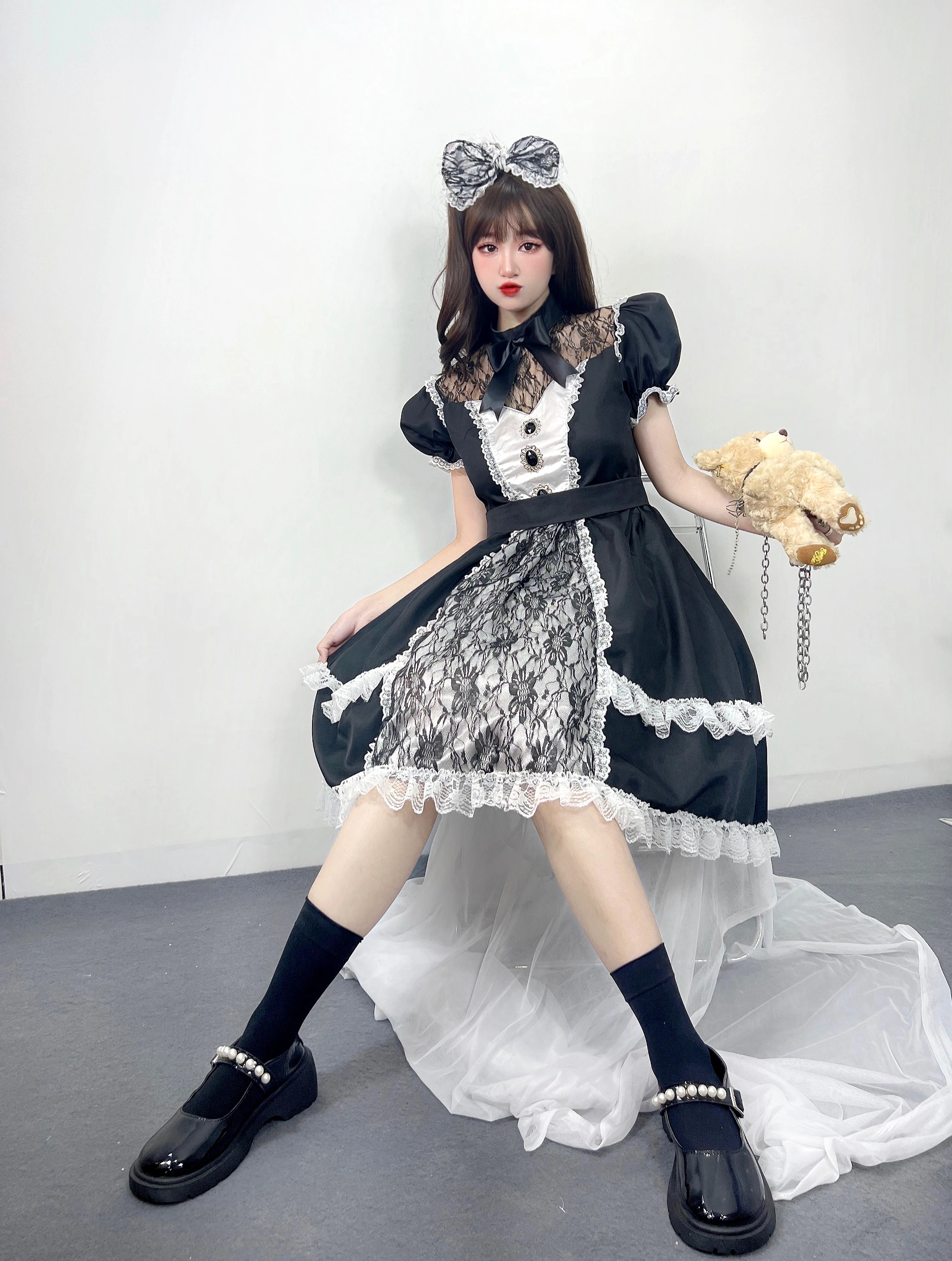 

Sexy Japanese Erotic Maid Babydoll Lingerie Halloween Cute Lolita French Servant Exotic Cosplay Costume