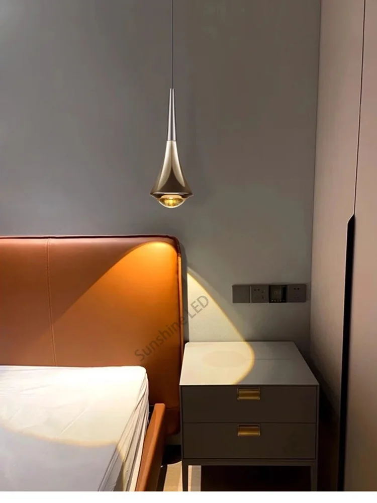 Lámpara de araña Led moderna popular de Europa y Estados Unidos, lámparas colgantes de diseño, dormitorio, mesita de noche, sala de estar, cocina