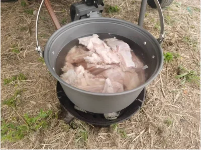 6-8 people camping hanging pot outdoor camping hanging steamer hard aluminum oxide pot set portable pot image 6