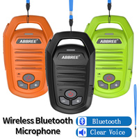 ABBREE Wireless Bluetooth Speaker Microphone Handheld Mic For Baofeng UV-28 UV-21 PRO UV-32 Quansheng UV-K6 TK11 Walkie Talkie