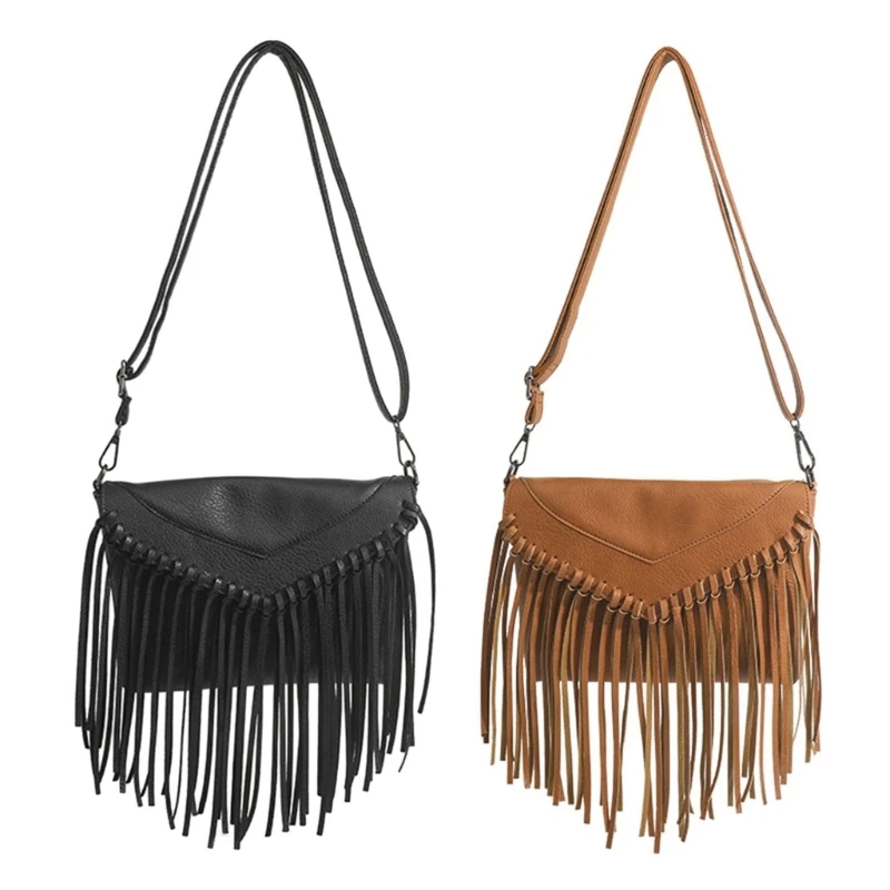 

Elegant Shoulder Bag with Roomy Interior Fringe Crossbody Purse Perfect for Everyday Use Travel and Socializing