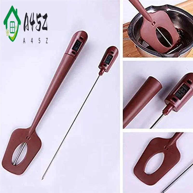 

A45Z-цифровой термометр-лопатка для конфет, мгновенное считывание мяса, считыватель термометра для конфет, мешалка в одном пищевом силиконе