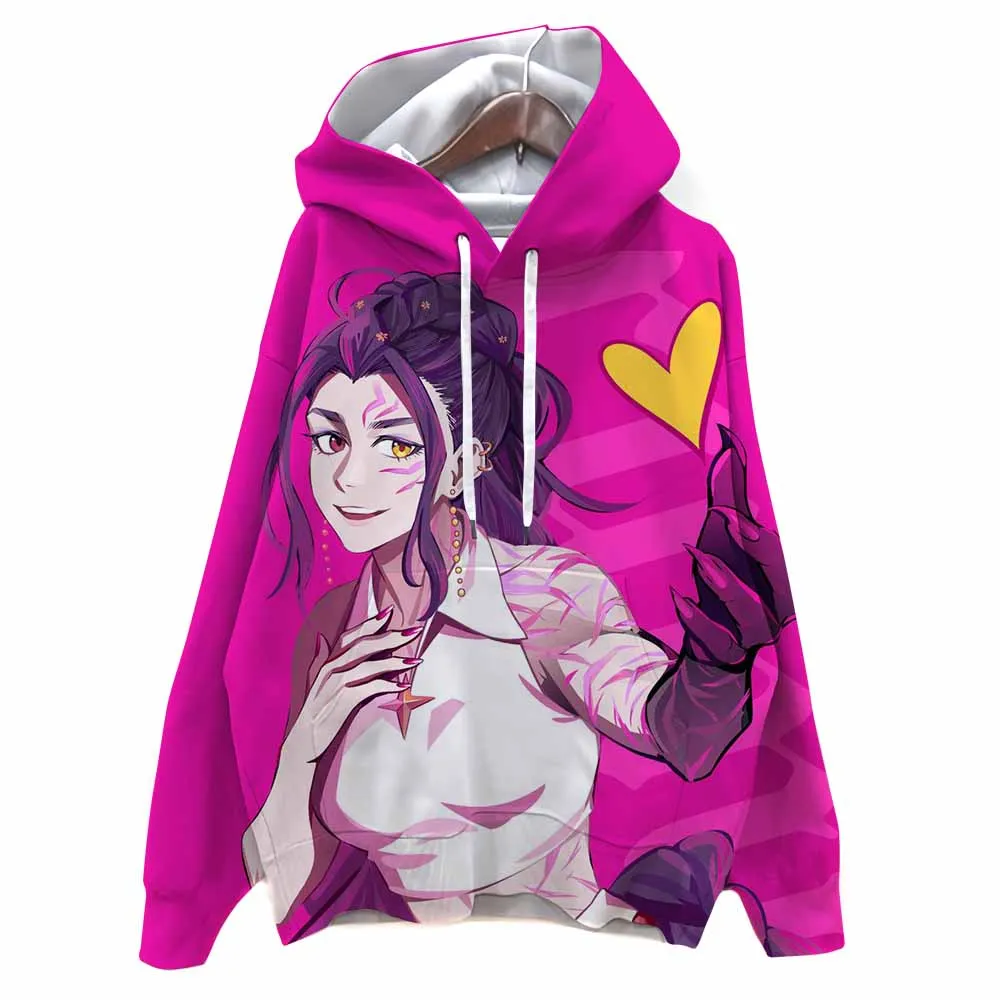 ريترو هنتركس Kpop الساحرة هانت مطبوعة المرأة هوديس كل مباراة كاريكاتير هودي ملابس كاجوال الشارع الهيب هوب البلوز امرأة