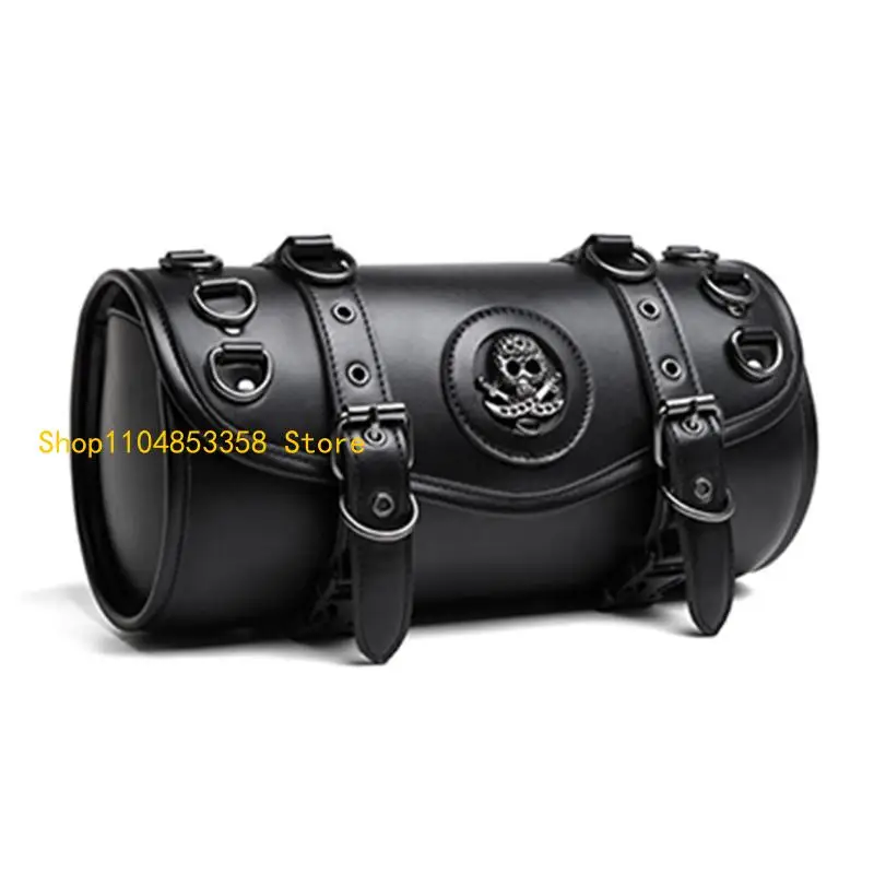 

652F Motorcycle Saddlebag Leather Tool Pouches Storage Suitable for Front Fork&Handlebar, Road Trip Essential, Daily Commute