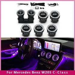 For Mercedes-Benz 3/64 Colour LED Air Vents W205/C-CLASS/X253/GLC-CLASS Ambient Light Turbine Nozzle Decorative/Ambient Lamp