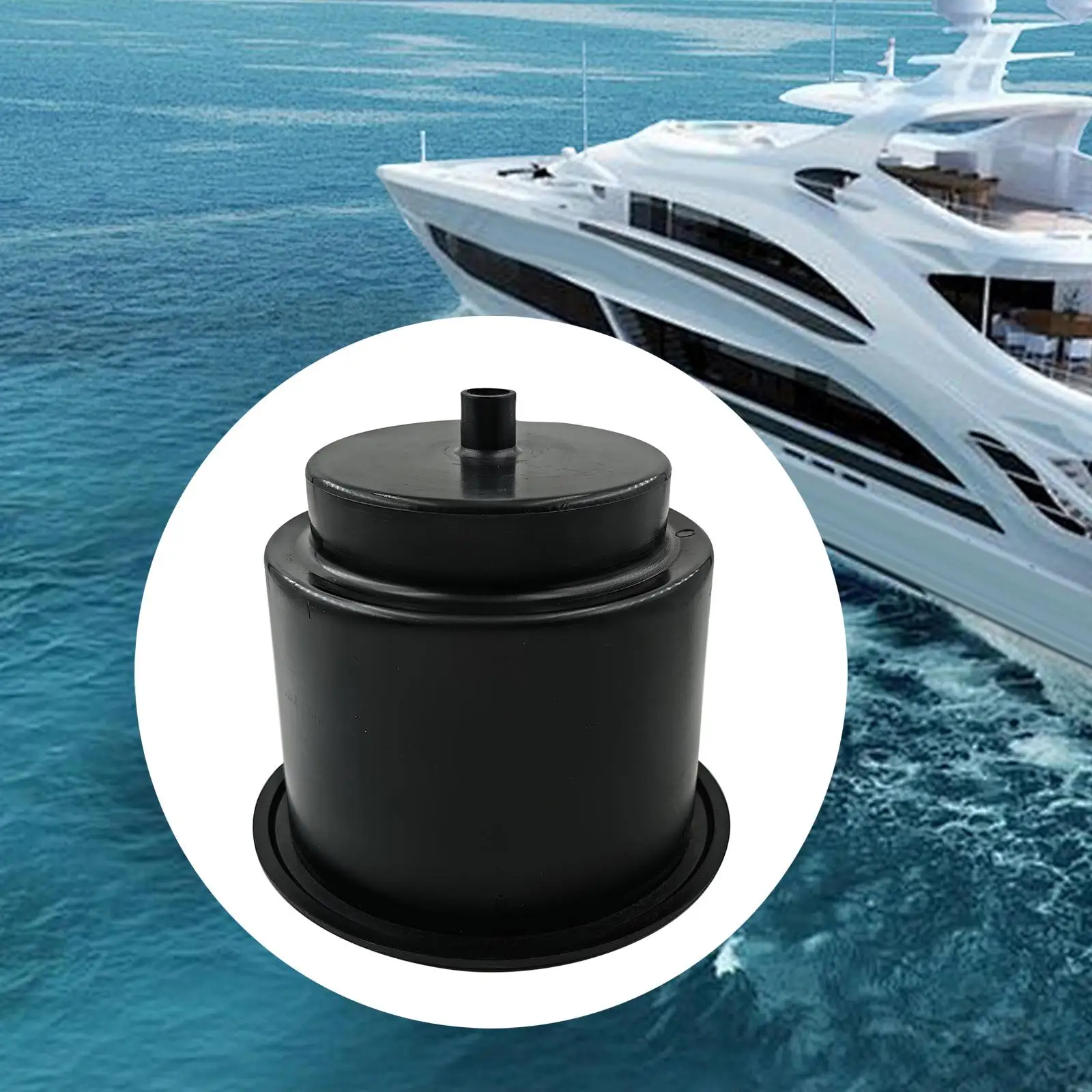 Recessed Cup Drink Holder Accessory Easy to Install Replacement Insert Black Plastic for Yachts Marine Car RV Game Tables