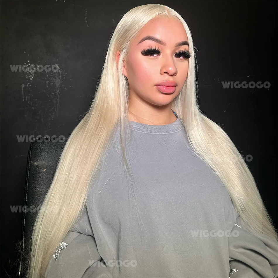 

Wiggogo 13x6 Straight Lace Frontal Wig 13x4 HD Transparent 613 Blonde Colored Lace Front Human Hair Brazilian Wigs For Women