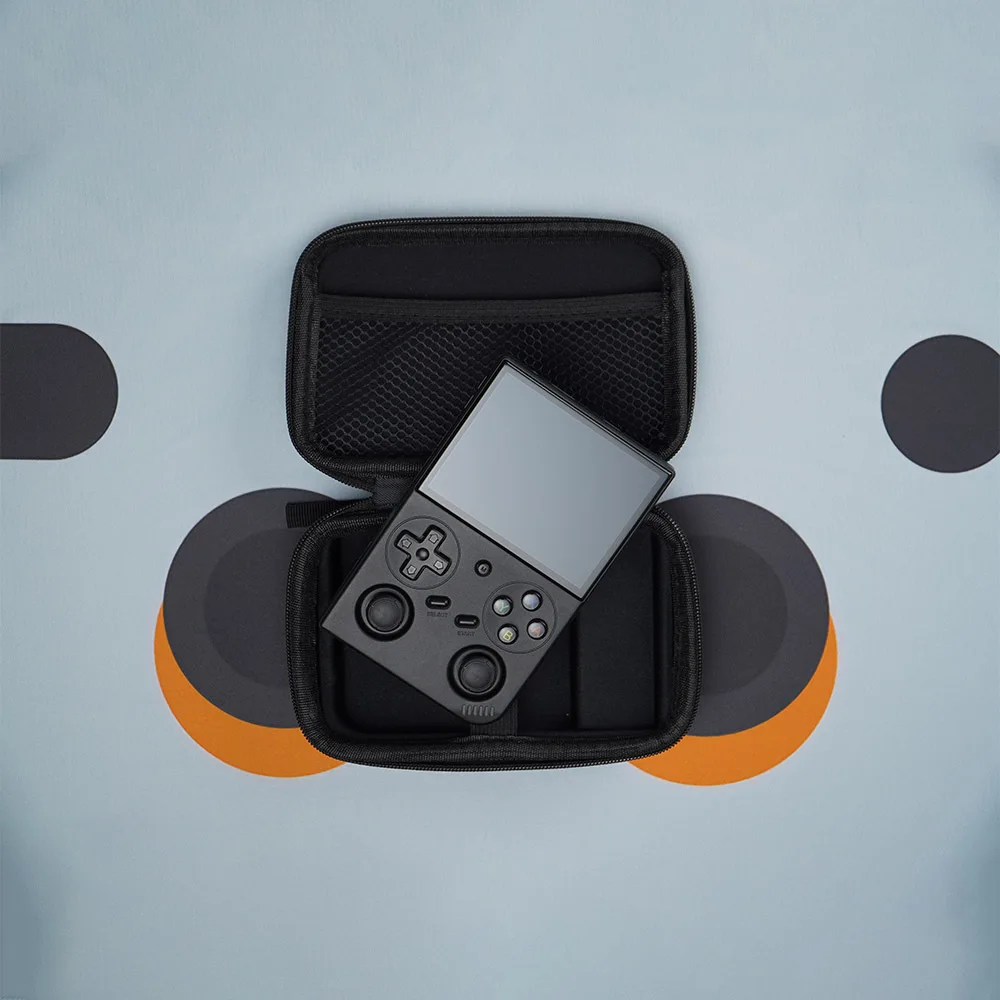 Portable Organizer Bag for ANBERNIC RG 35XX Pro Retro Game Console Shockproof Handheld Carry Case Black