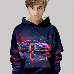 Kids Clothes Boys Hoodies Sport Car 3D Print Kids Spring Fall Clothes Casual Boys Clothing Pullover Fashion Children's Clothing