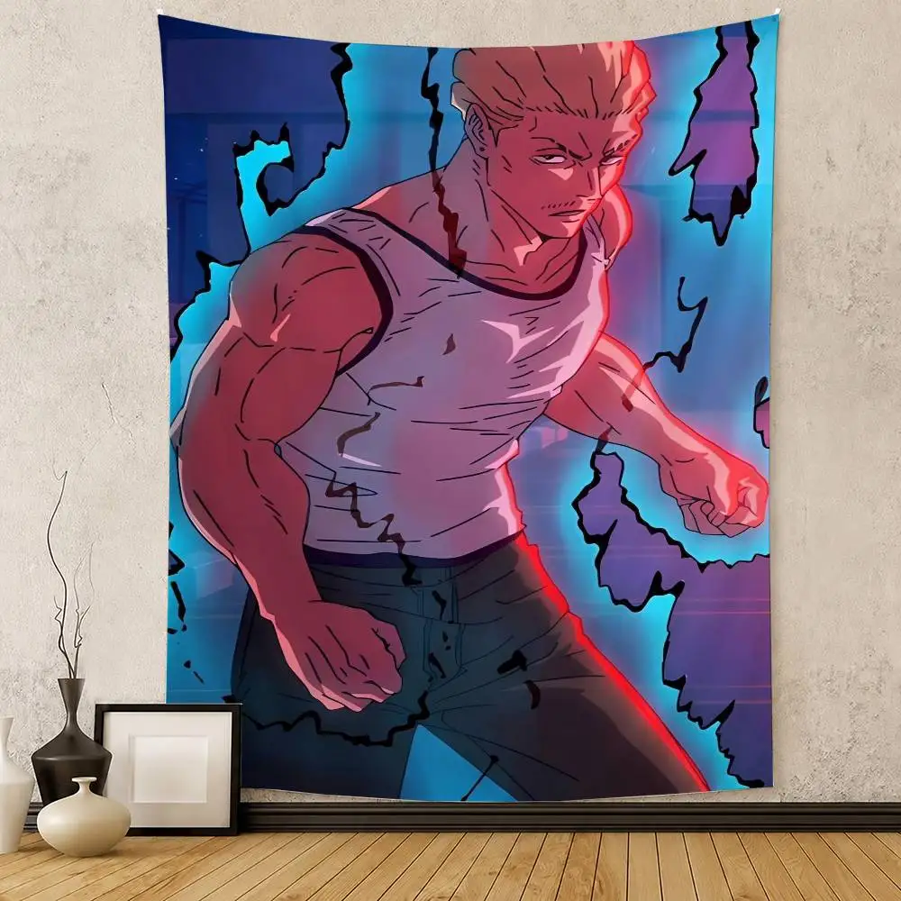 Kinji Hakari Jujutsu Flag Digital Printing Banner for Garage Wall Out Door Decoration