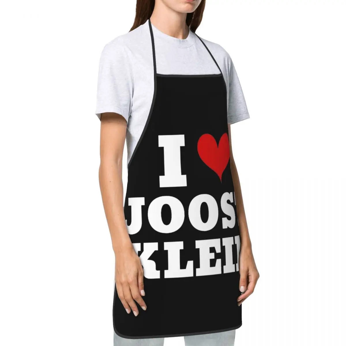 I Love Joost Klein Eurovisions 2024 Europapa Chef Apron Waterdrop Resistant Adjustable Tie Cooking Kitchen Apron for Women Men