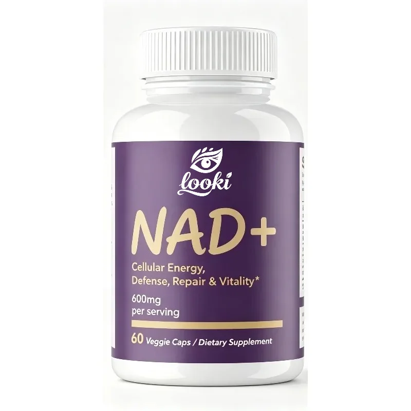 NAD 600mg， Containing Niacinamide and Curcumin To Support Anti-aging and Cellular Immune Health -60 Capsules
