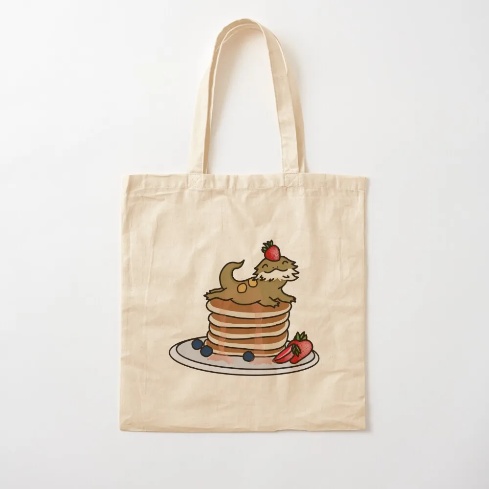 Bearded Dragon Pancakes Tote Bag free delivery bags large tote bag