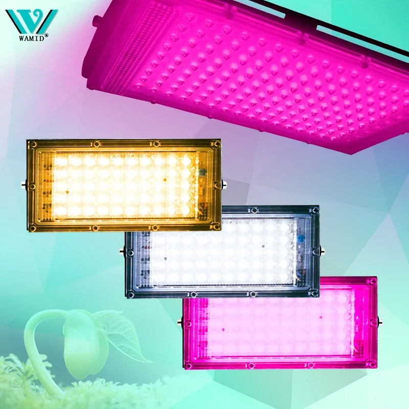 50W 100W LED Grow Light for Indoor Plants AC220V Full Spectrum Veg and Bloom Switch IP65 Waterproof Floodlight Plant Growing