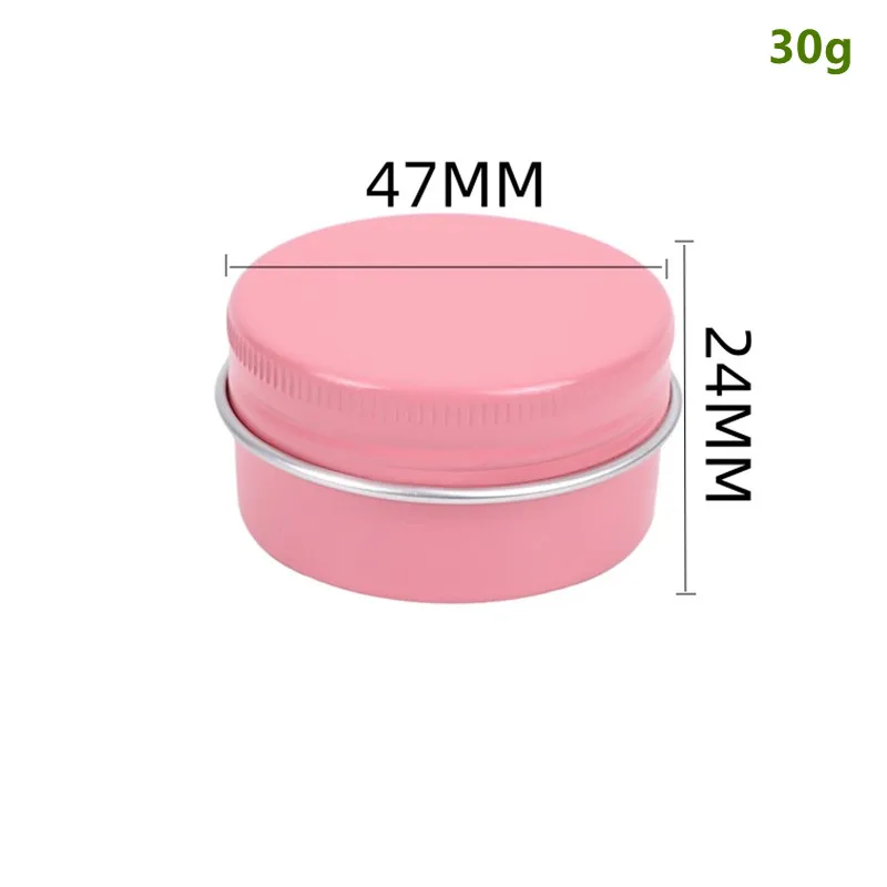 

200pcs 30ml Pink Screw Top Round Aluminum Tin Jar with Screw Lid, Lip Balm Tin Containers Empty Travel Cosmetic Sample Tin Cans