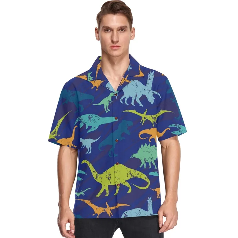 Mens Casual Button Down Beach Shirts 3d Print Colorful Graffiti Zebra Pattern Hawaiian Shirt Mens Short Sleeve Aloha Shirt