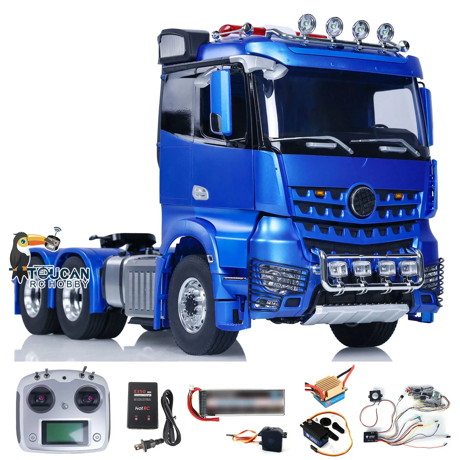 

6x6 LESU RC 1/14 Tractor Truck RTR Car Remote Control Model 2-speed Transmission with Lights Sounds RC Toy ToucanHobby THZH1689