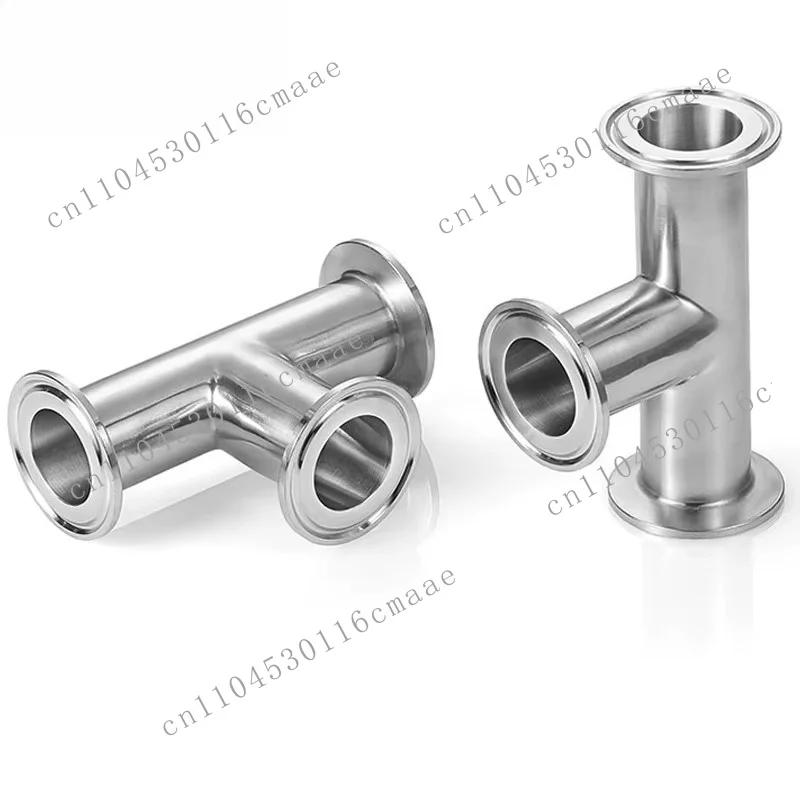 1 "-2" stainless steel 304 polished sanitary grade clamp connection tee fittings grade 150