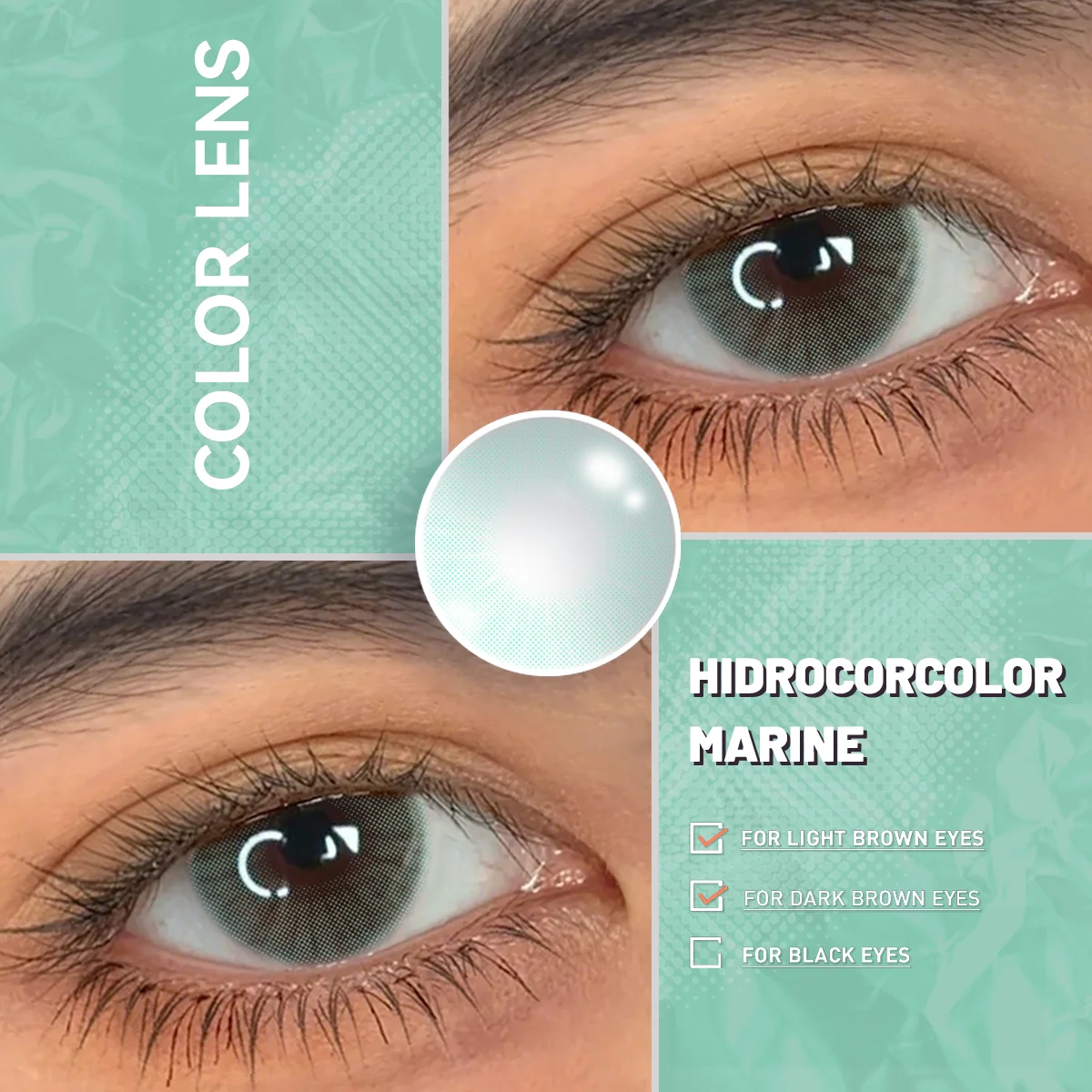 VISUASHOW Hidrocorcolor Farbige Kontaktlinsen für Halbjährlichen Gebrauch, Kleine Pupillen, Augen-Schönheits-Make-up-Linsen für Tägliche Party-Kosmetik – Detail 11