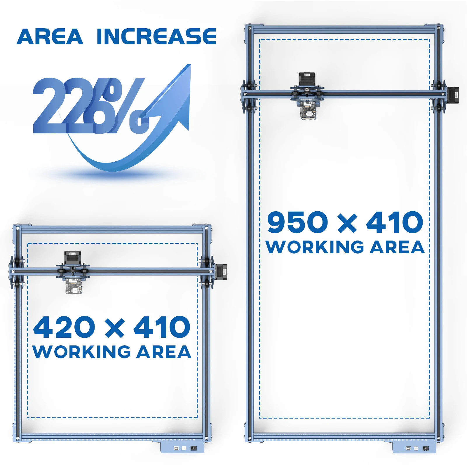 Sculpfun S9 Engraver Engraving Area Expansion Kit for S6/S9 Laser Engraving Machine Enlargement Size 410x950mm