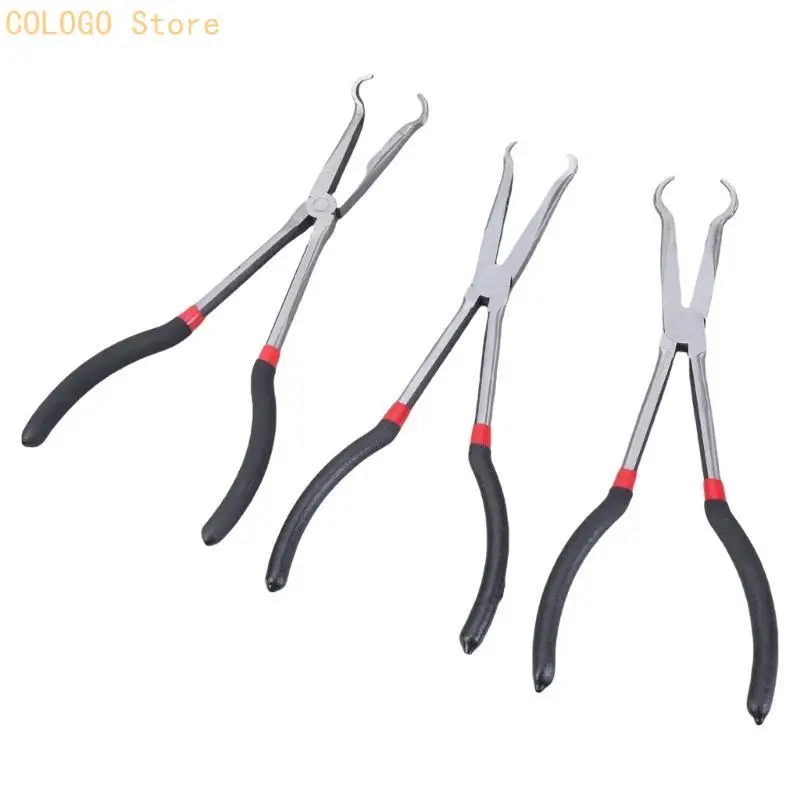 

11Inch Hose Grip Plier Set 3 Size Nose Pliers For Automotive And Home Repairs D0LD