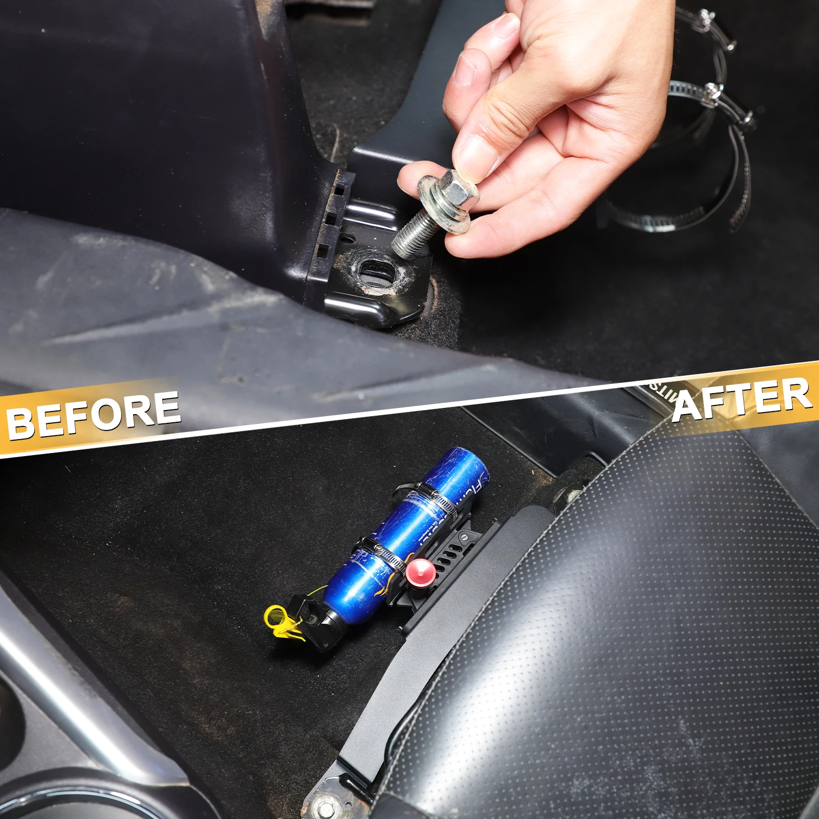 

For Mitsubishi Jinxuan ASX 2011-2018 Automotive Interior Accessories Automotive Passenger Seat Carbon Steel Flashlight Bracket