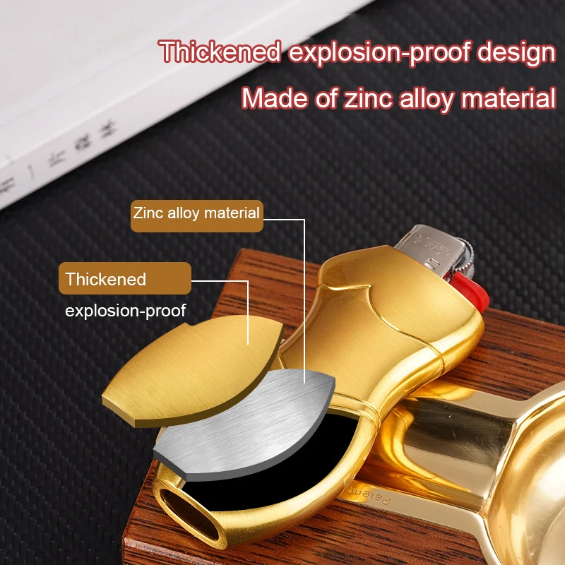 Creative Sexy Lady Case BIC Lighter Mini J25 Metal Alloy High-Quality BIC J5 Decorative Shell Wholesale Silver Golden