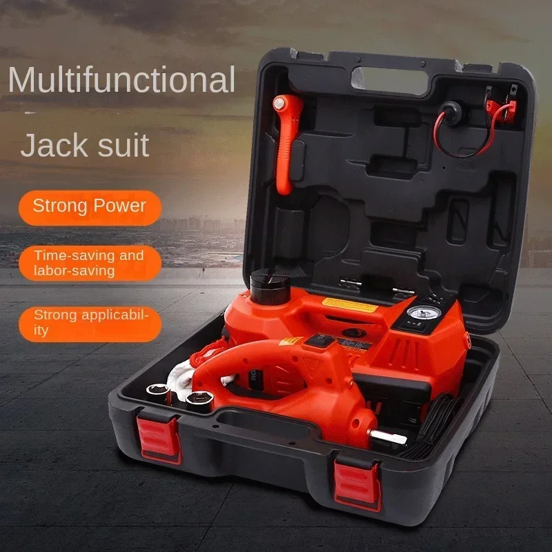 Car Top 5 Ton Electric Hydraulic Jack 12V Multi purpose Tire Replacement Inflation Pump Off Road Tool Set