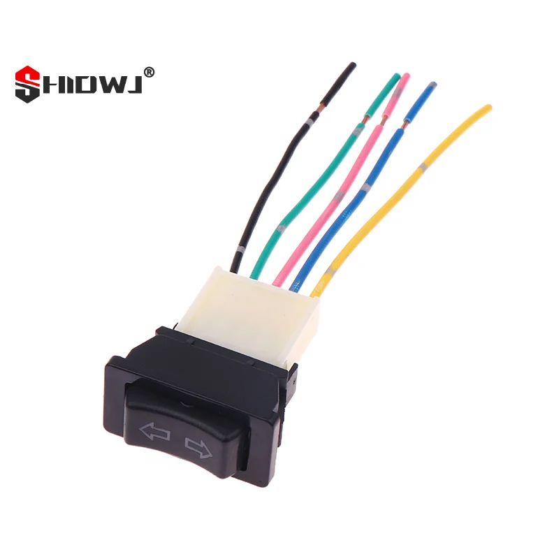 Universal Auto Car Power Window Switch Lifting Switch 5 Pin DC 12V 20A Blue/Red/Green Light Color And Harness