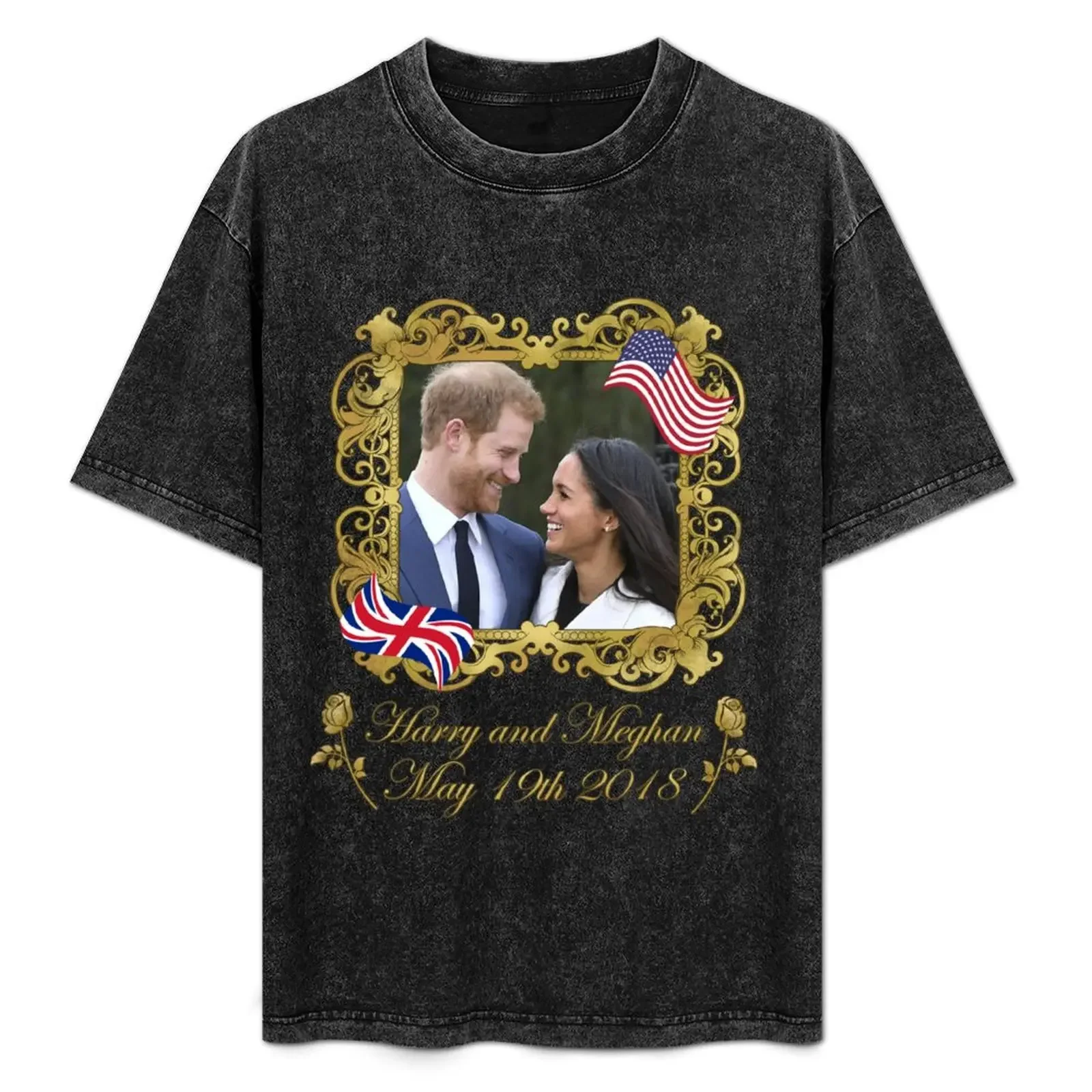 

Prince Harry and Meghan Markle T-Shirt man t shirts cotton t shirt personalised T-Shirt