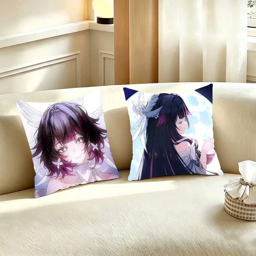G-genshin C-columbina Pillow Case For Room Sofa Cushion Cover Suitable For Home Bedroom Decoration And Protector