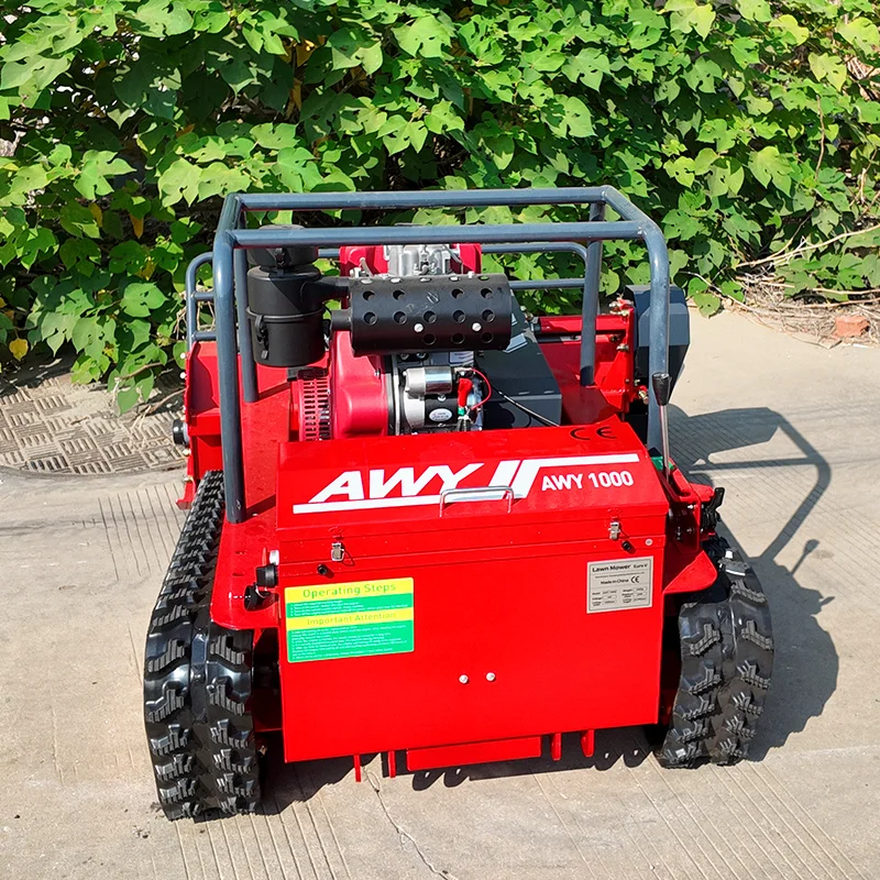 カスタマイズ可能なワイヤレスリモコン付き全地形対応ゼロターンクローラー芝刈り機で効率的な庭の手入れを