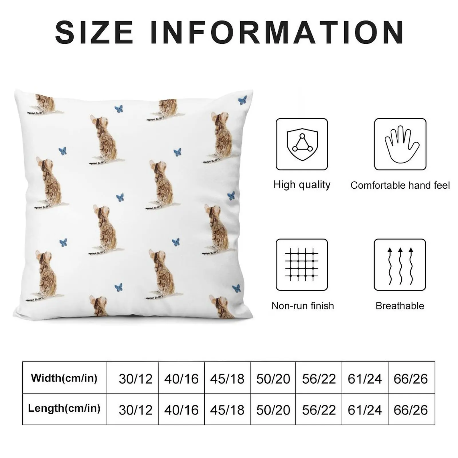 Bengal Cat & Butterfly Throw Pillow Custom Cushion Photo pillow cover luxury Pillowcase Cushion pillow