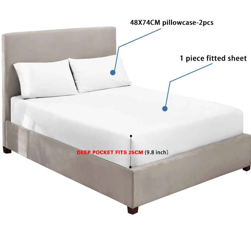 Bed Sheet with Elastic Band Single/Queen/King Fitted Sheet Mattress Cover Winter Warm Coral Fleece Fitted Bed Sheets for Bed