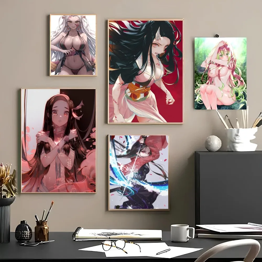 Anime D-Demon S-Slayer Poster Paper Print Home Living Room Bedroom Entrance Bar Restaurant Cafe Art Painting Decoration