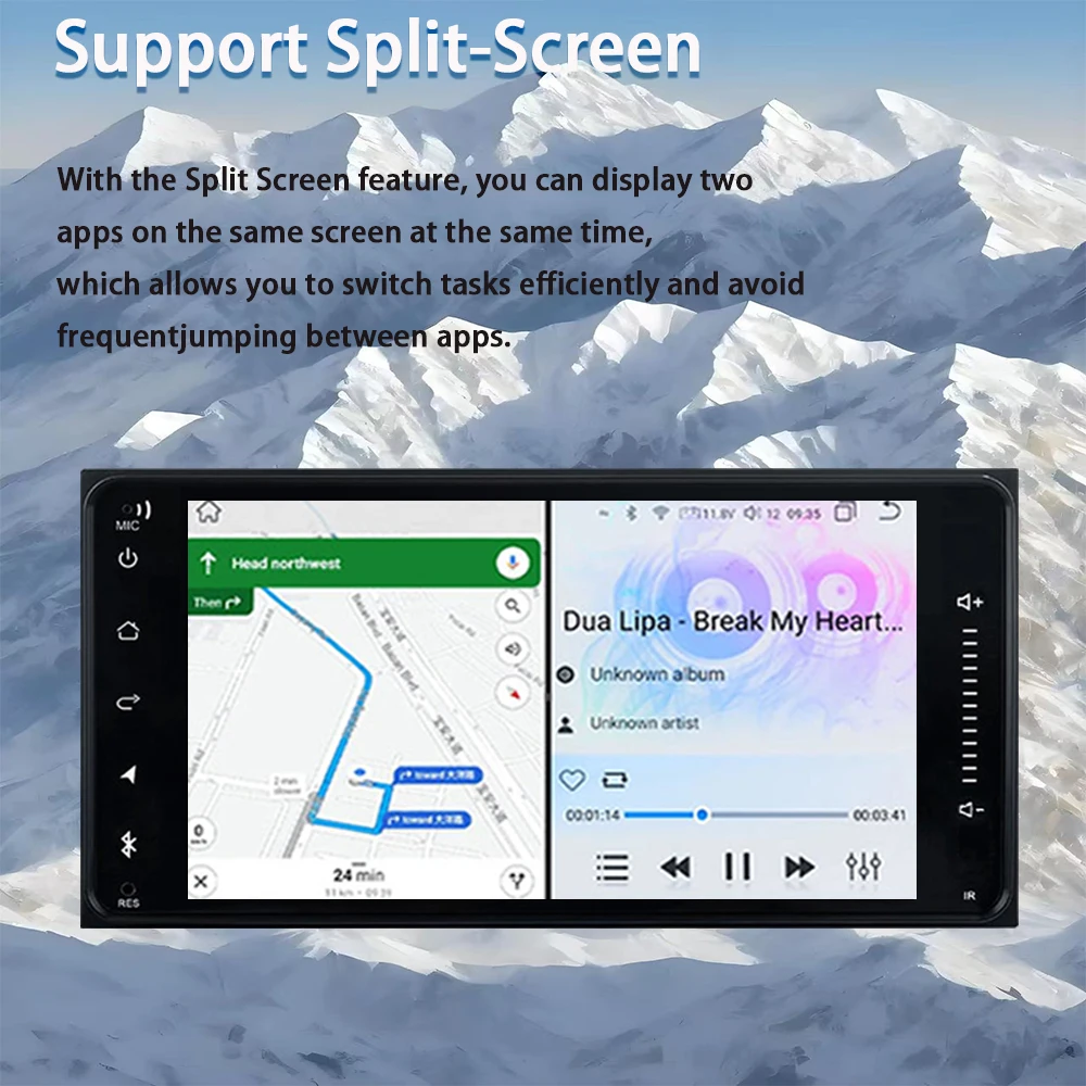 For Toyota Corolla 7inch Screen Car Radio Android 13 Wireless Carplay Multimedia Video Player GPS Navigation