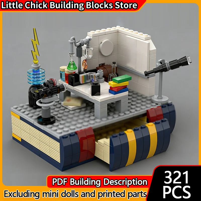 

Модель City Street View MOC, строительные кирпичи, научная лаборатория, модульная технология, детские праздничные подарки, сборка игрушек, костюм