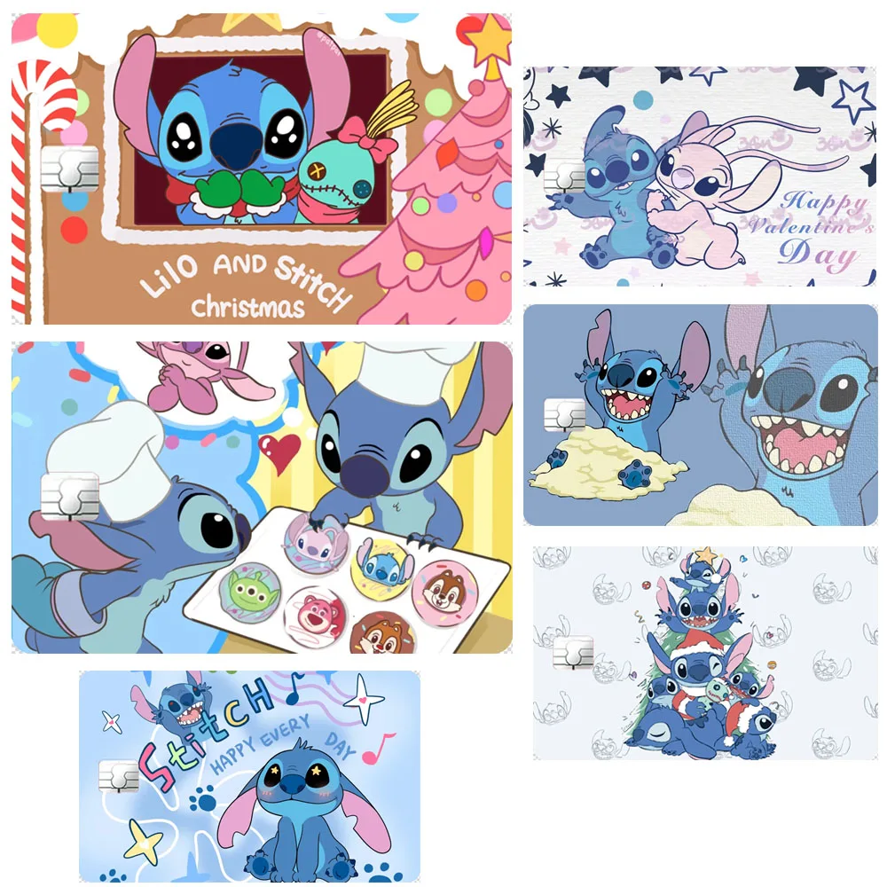 

Christmas Card Sticker Anime Cartoon Stitch Car Subway School Supplies Tags Bank Card Paster Documents Decals Girl Festival Gift