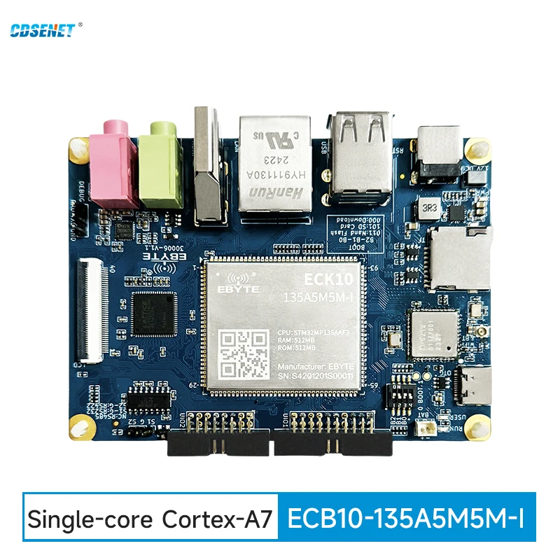 STM32MP135 Industrial Grade Single Board CDSENT ECB10-135A5M5M-I 650MHZ 512MB Gigabit Ethernet PICO-ITX ARM A7 Low Power Small