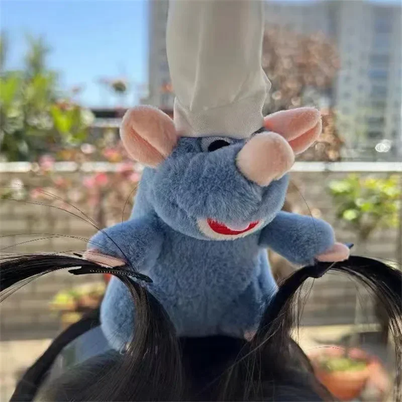 Disney Ratatouille Hair Hoop Funny Cute Mouse Headband Anime Cartoon Plush Doll Hairpin Girl&Child Hair Accessories Holiday Gift