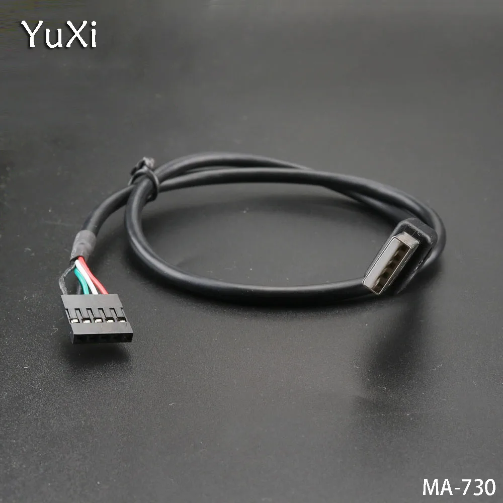 

YuXi 1PCS/lot 50cm 5Pin Main board DuPont 2.54 to USB data cable Motherboard Adapter Dupont Extender Cable For Printer