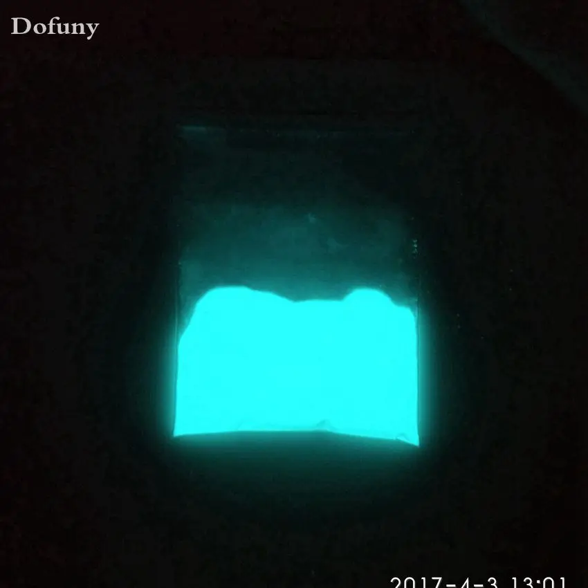 10g Dofuny Bright Glow In The Dark Powder Luminous Noctilucent Pigment For Nail Polish Glow Sky Blue Light Pigment