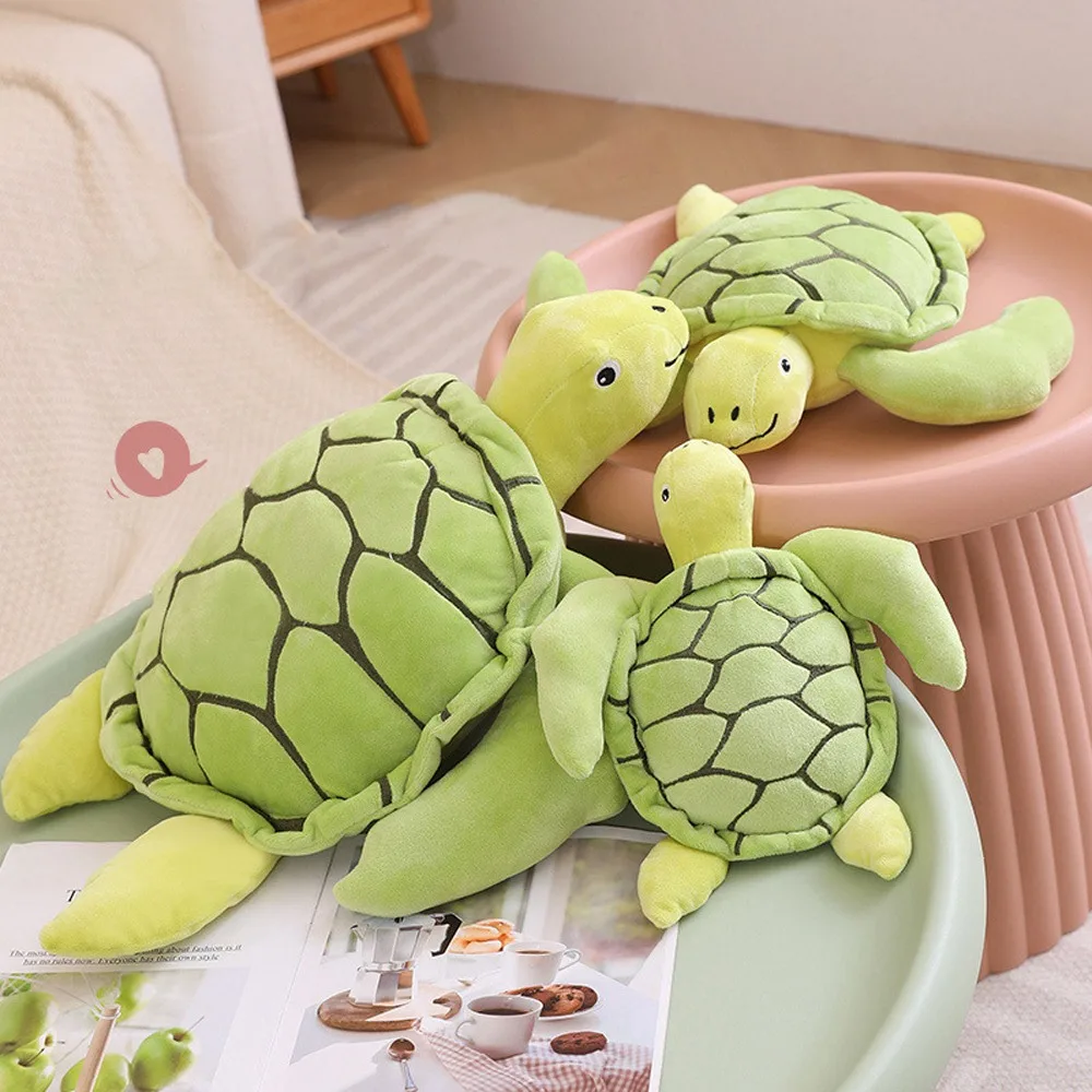 

Marine Animal Tortoise Plush Toy Stuffed Doll Fluffy Tortoise Stuffed Toy Cartoon Soft Animal Sea Turtle Pillow Home Decor