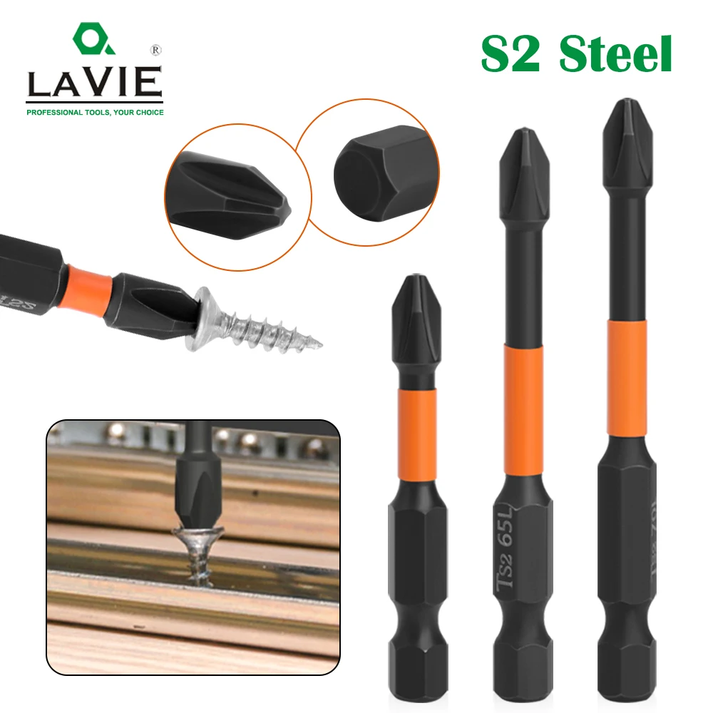 

LAVIE 1/4 Hexagon Handle Strong Magnetic S2 Material PH2 X 25-150mm Screwdriver Bit Set PH2A