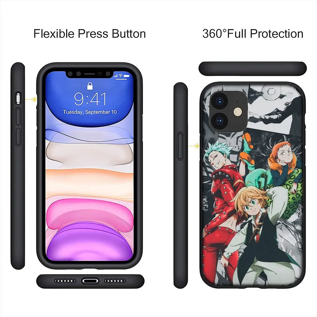 Seven Deadly Sins Meliodas Soft Cover Phone Casing for Apple iPhone 16 15 14 13 12 11 Pro Max 6 6s Plus + SE 16+ Case