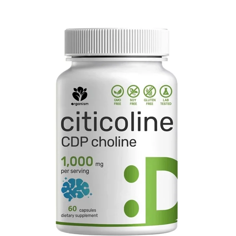 Citicoline CDP Choline - Puzzle B Vitamin Characteristics - Promotes Brain Health, Memory, and Concentration - Non GMO