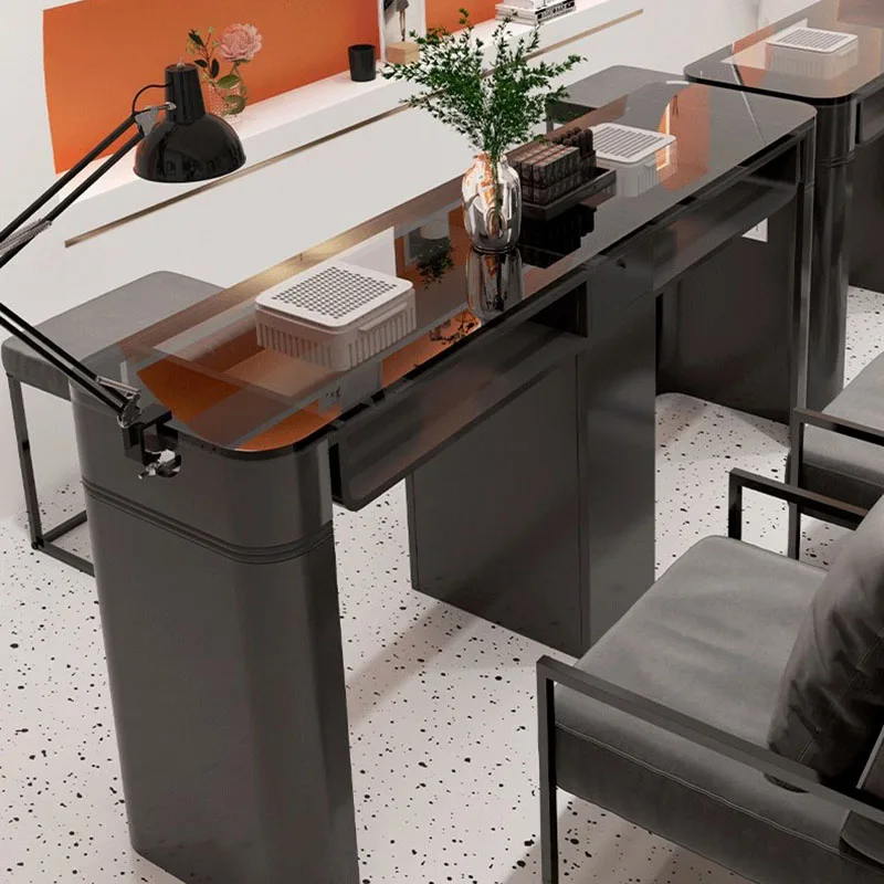 طاولة أظافر فاخرة للتجميل، معدات احترافية محمولة حديثة، مكتب أظافر، أثاث صالون Meuble Onglerie البسيط